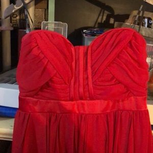 Red strapless dress XOXO